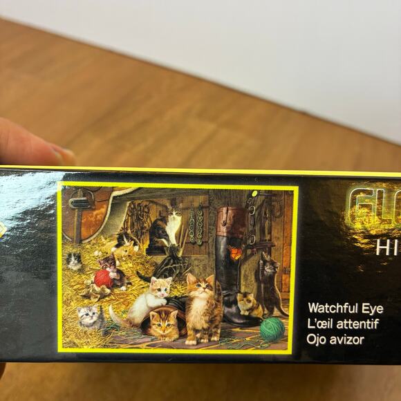 Glow in Dark Cat Pizzle Hidden Pictures Activity 500pc Watchful Eye Kitten NIB - Picture 6 of 8